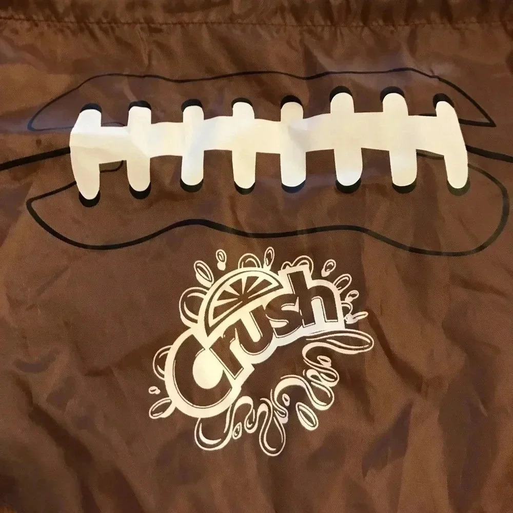 Football Shaped Cinch String Drawstring Backpack - Picture 2 of 8